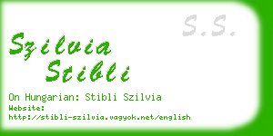 szilvia stibli business card